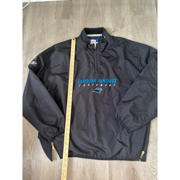 Reebok Other - Reebok NFL Carolina Panthers Equipment Quarter Zip Windbreaker Jacket Mens XL